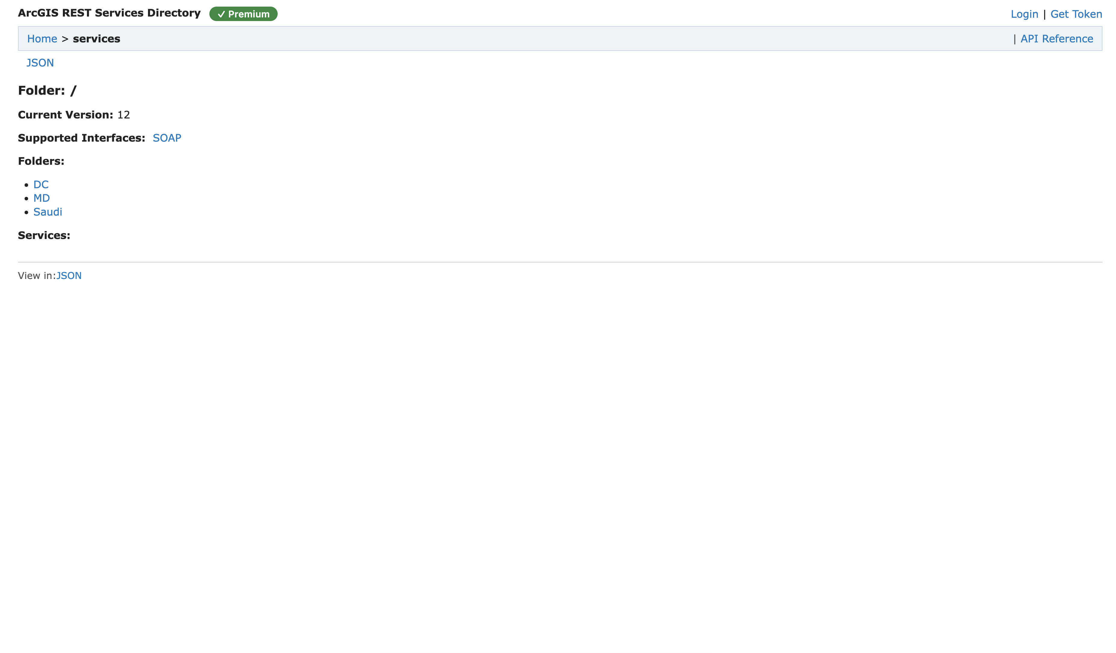 Strata serving an ArcGIS-compatible services directory